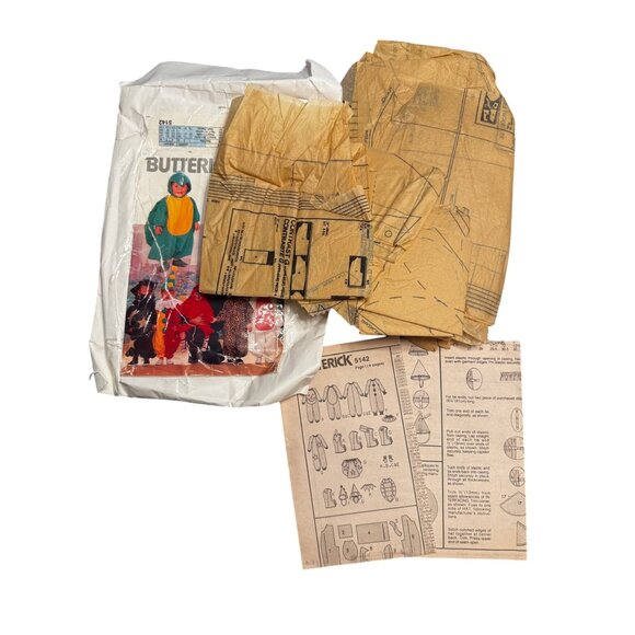 Vintage Butterick 5142 Children's Pumpkin & Animal Costumes Pattern  Sizes 1-6 - Picture 2 of 3